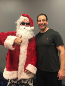 YLD Holidays in July John and Spencer-Santa